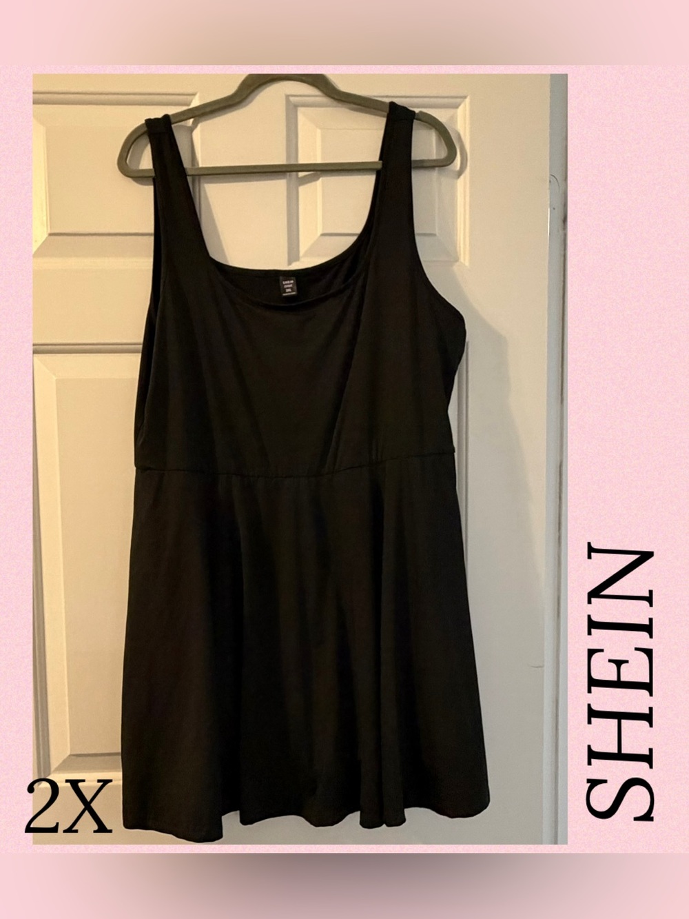 SHEIN Black Sleeveless Midi Dress - 2X
